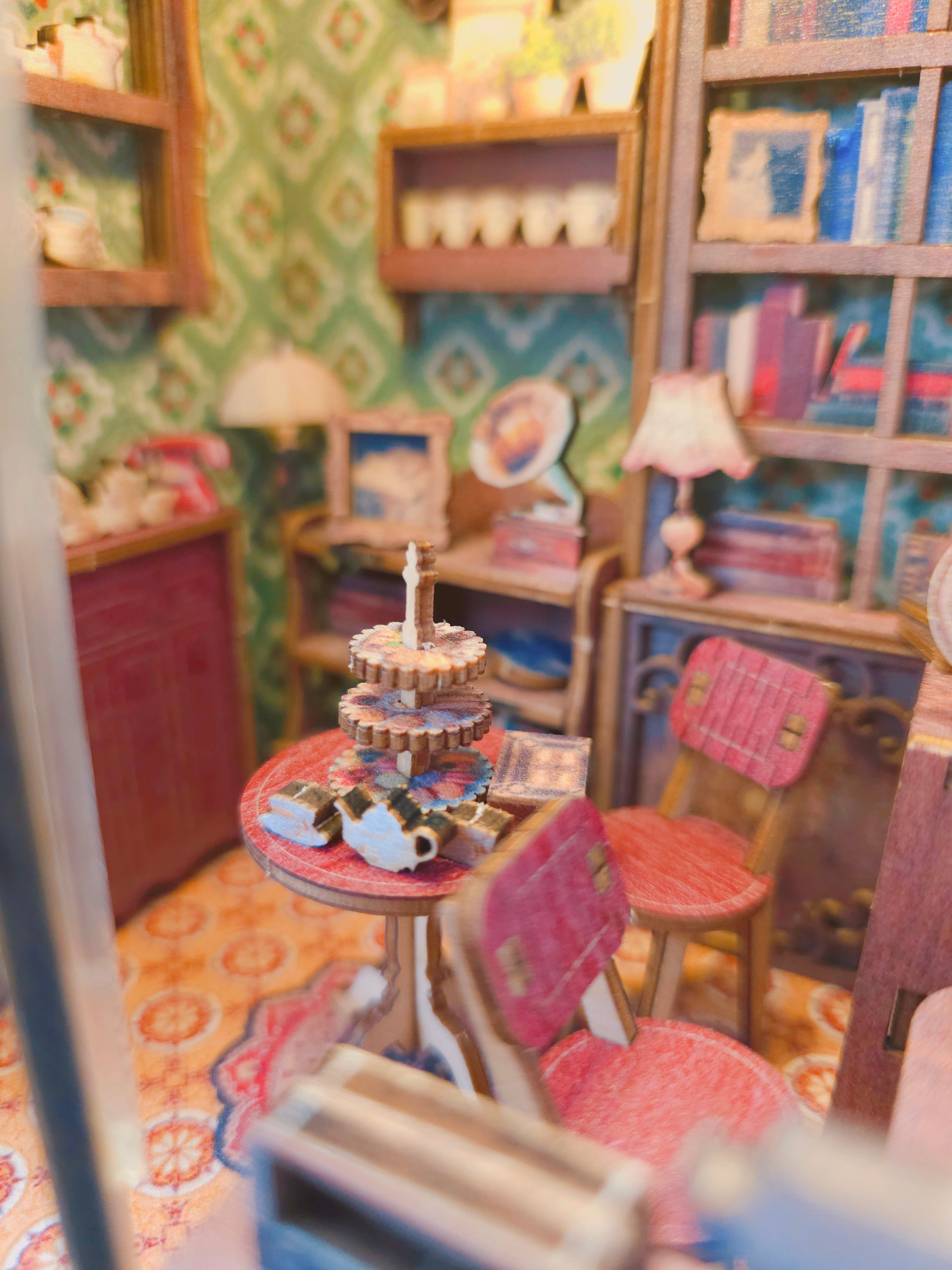 Halom Cozy Tea Library DIY Book Nook