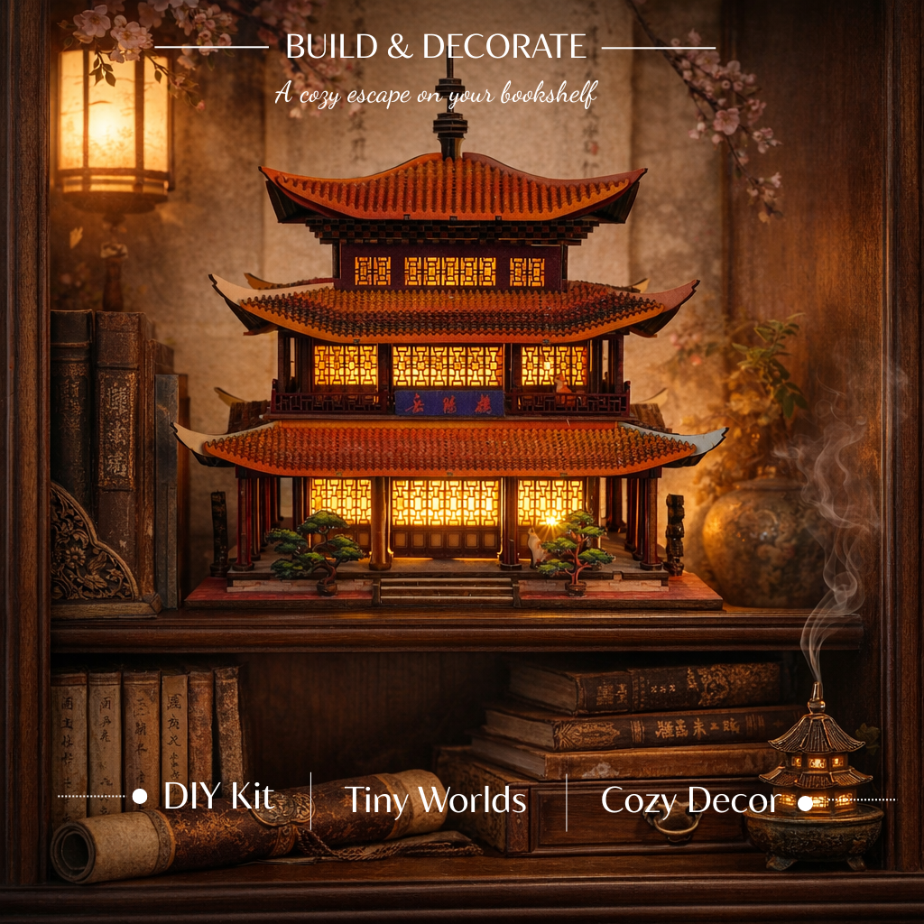 Halom Yueyang Tower DIY Book Nook Kit