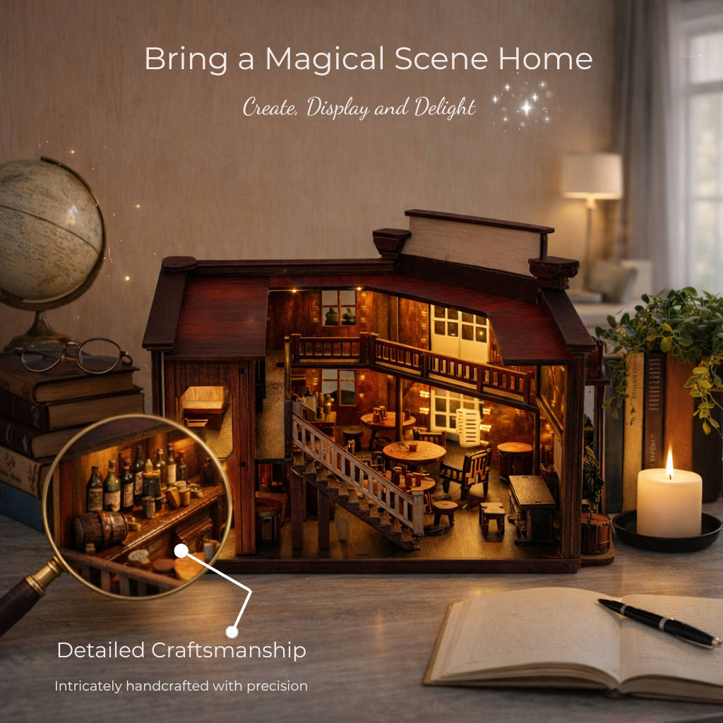 Halom Western Town Saloon DIY Book Nook Kit