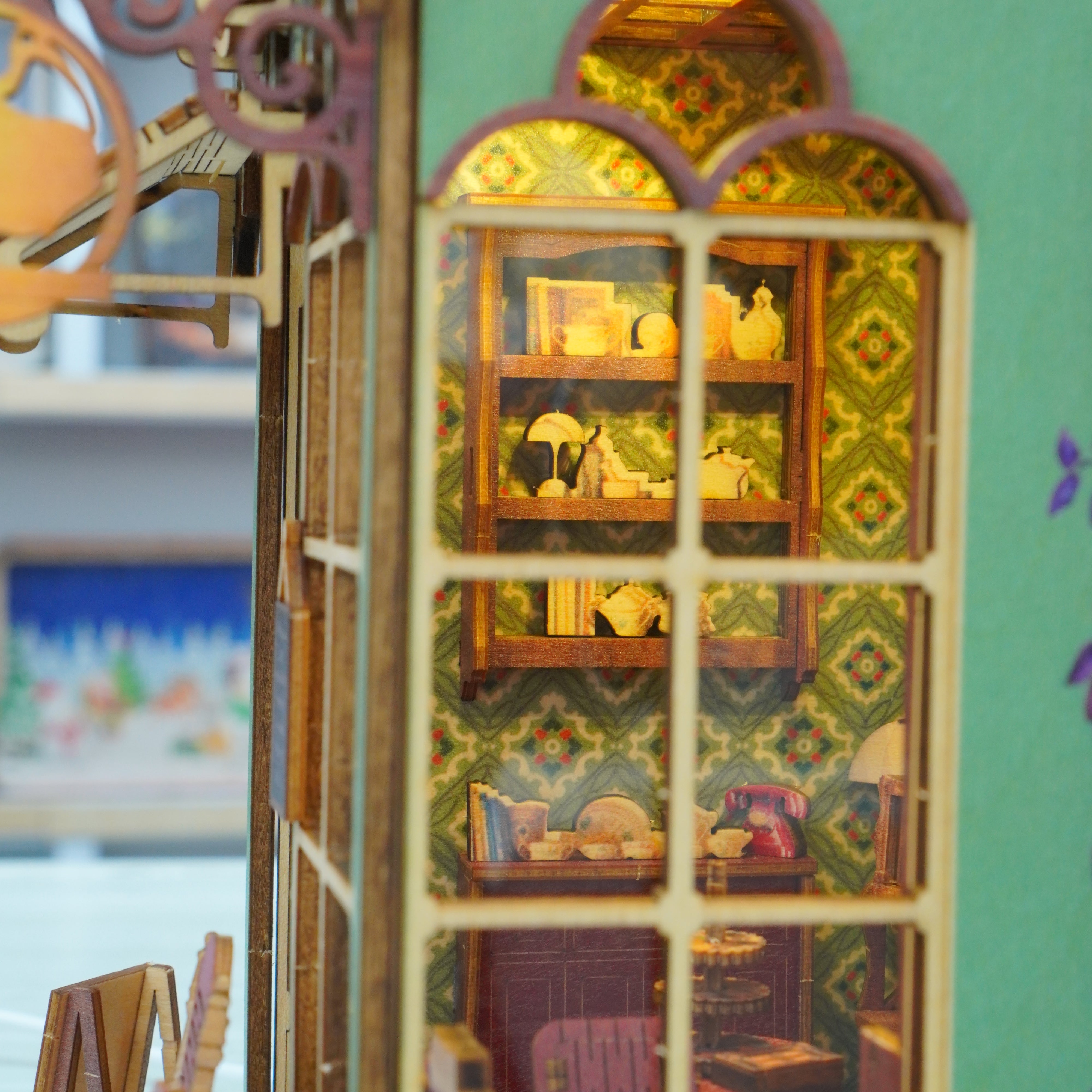 Halom Cozy Tea Library DIY Book Nook