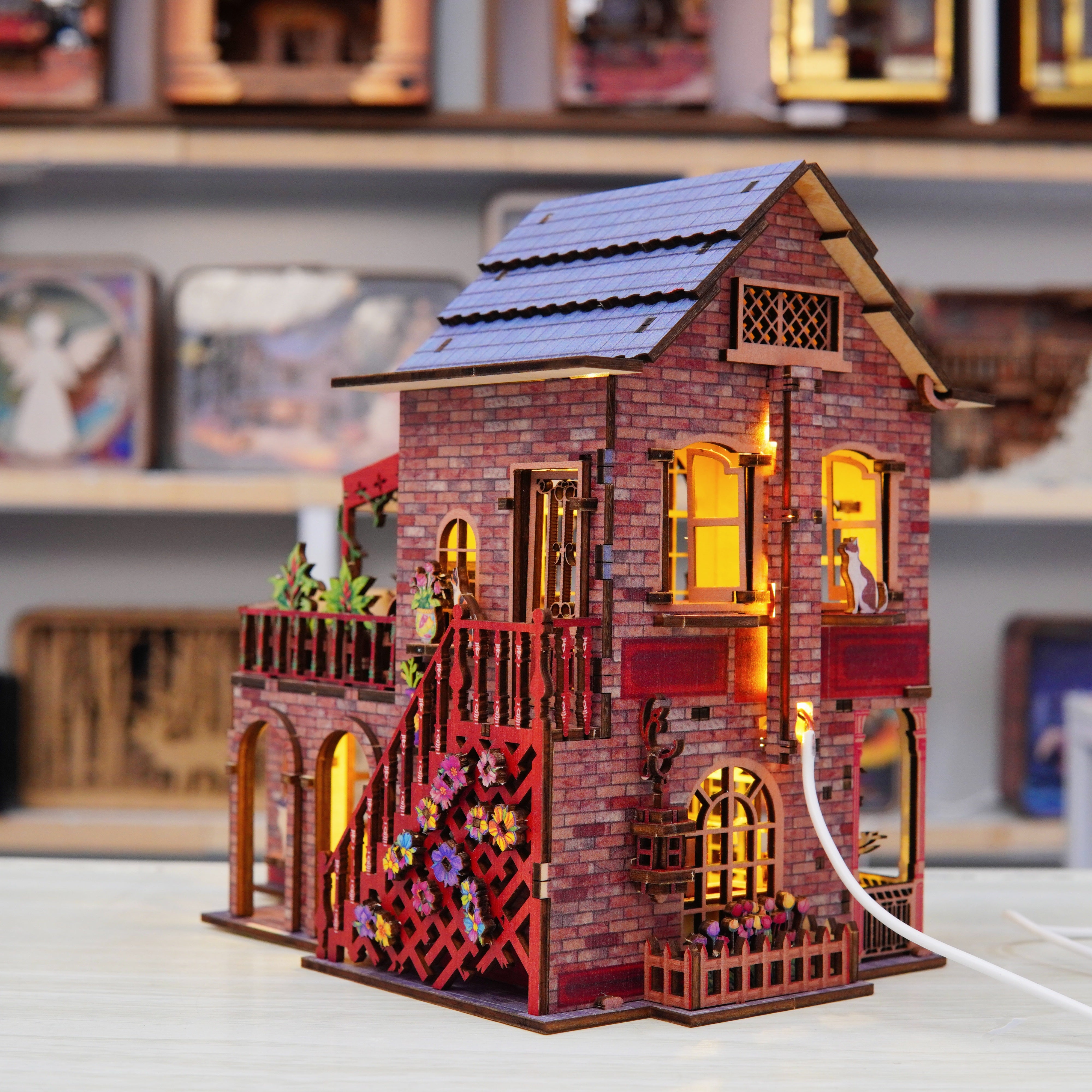 Halom Cat’s Balcony DIY Book Nook Kit