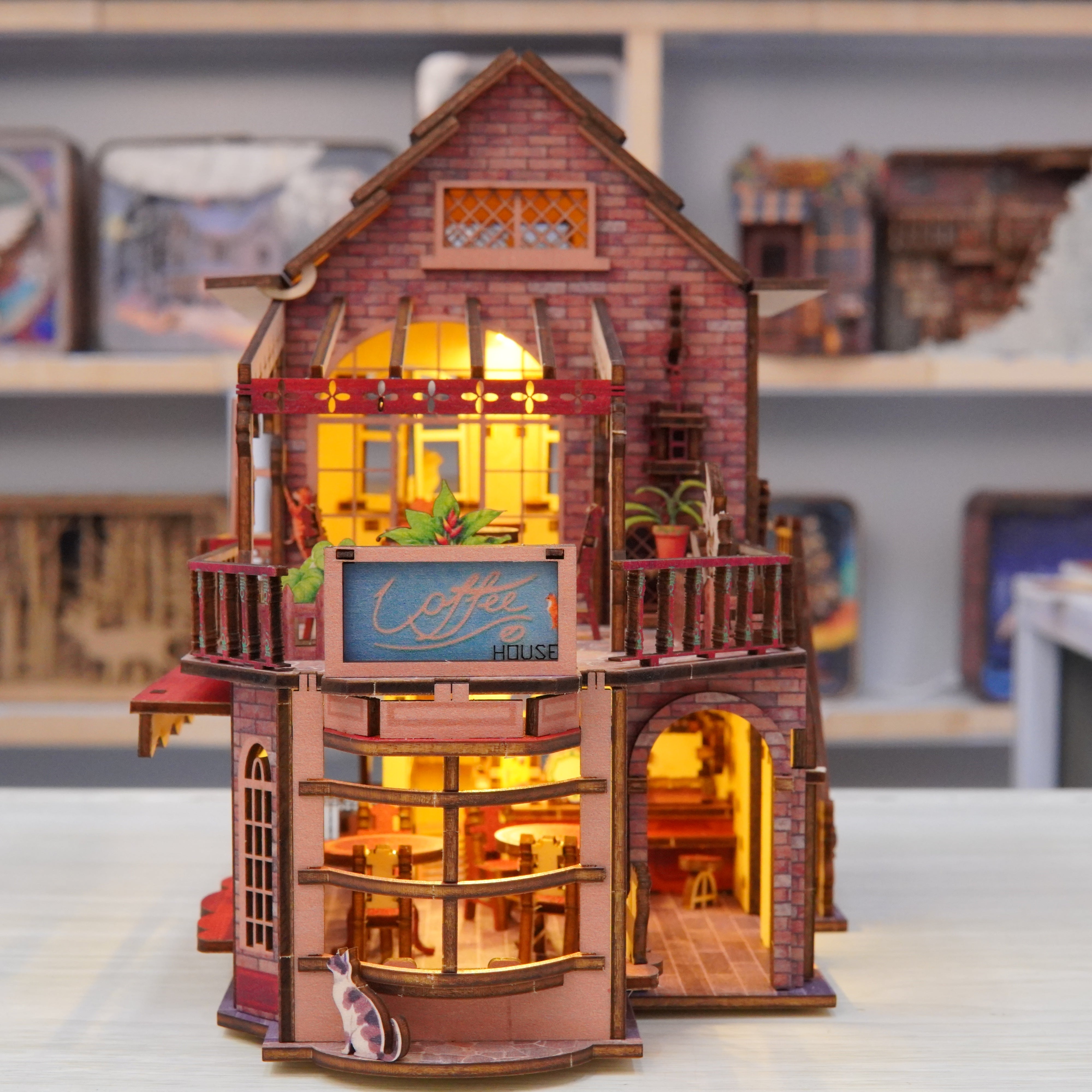 Halom Cat’s Balcony DIY Book Nook Kit