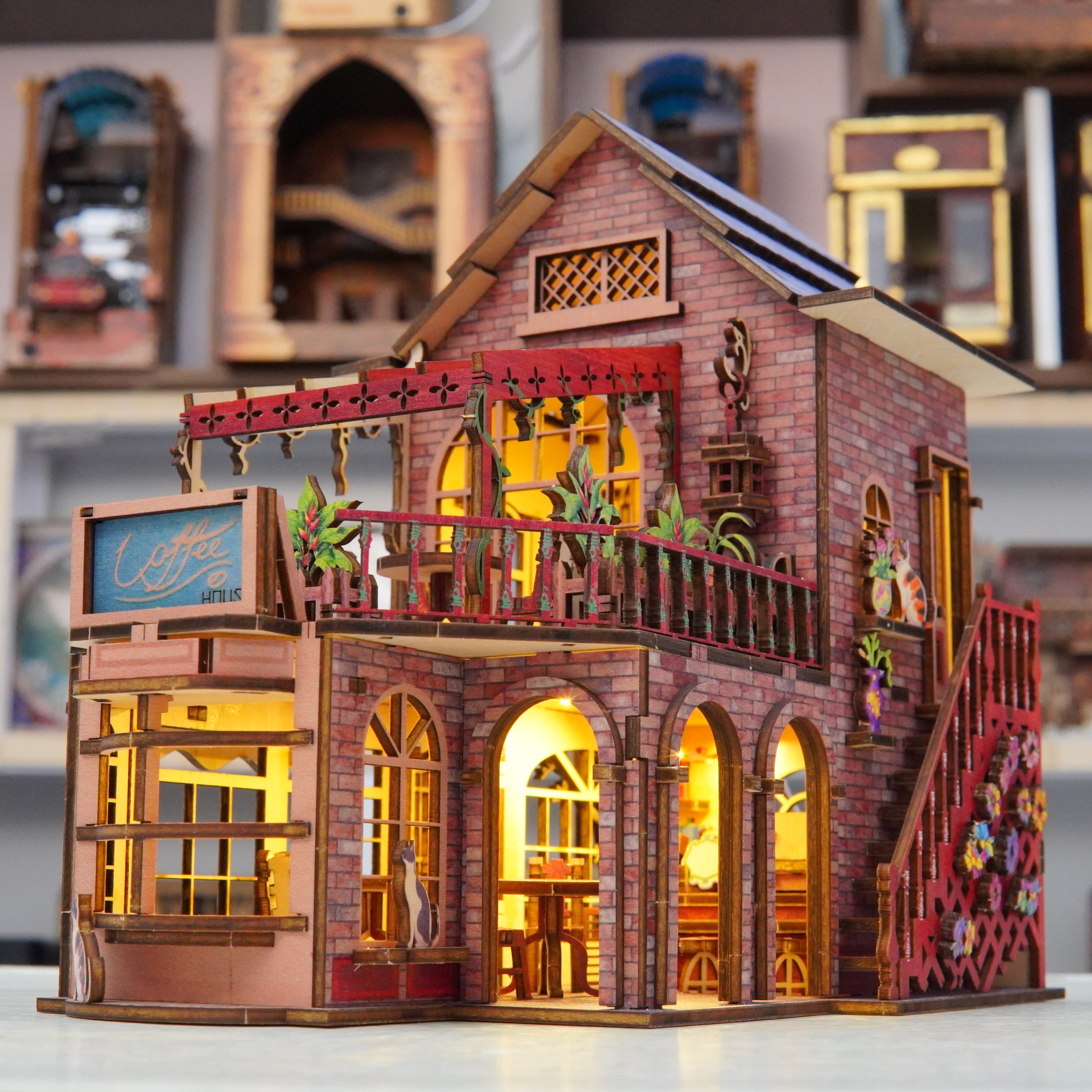 Halom Cat’s Balcony DIY Book Nook Kit