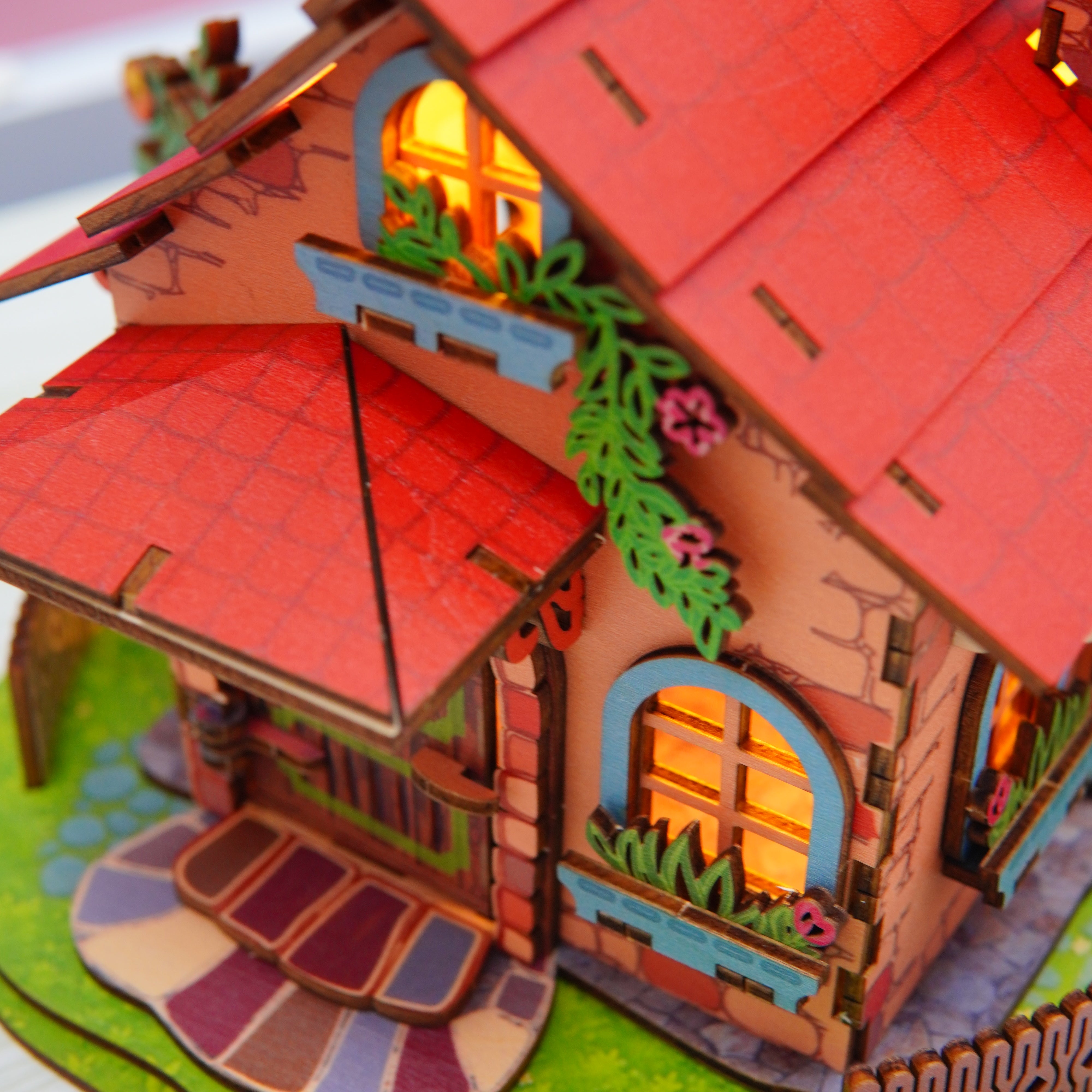 Halom Fairy Cottage DIY Wooden House Kit with LED