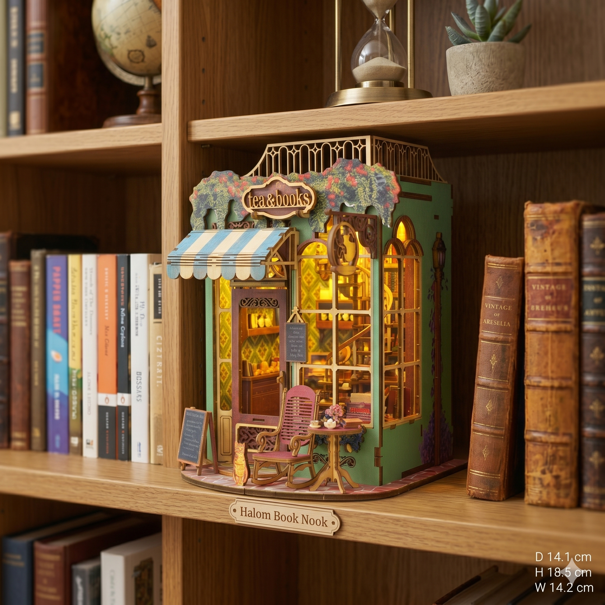 Halom Cozy Tea Library DIY Book Nook