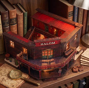 Halom Western Town Saloon DIY Book Nook Kit