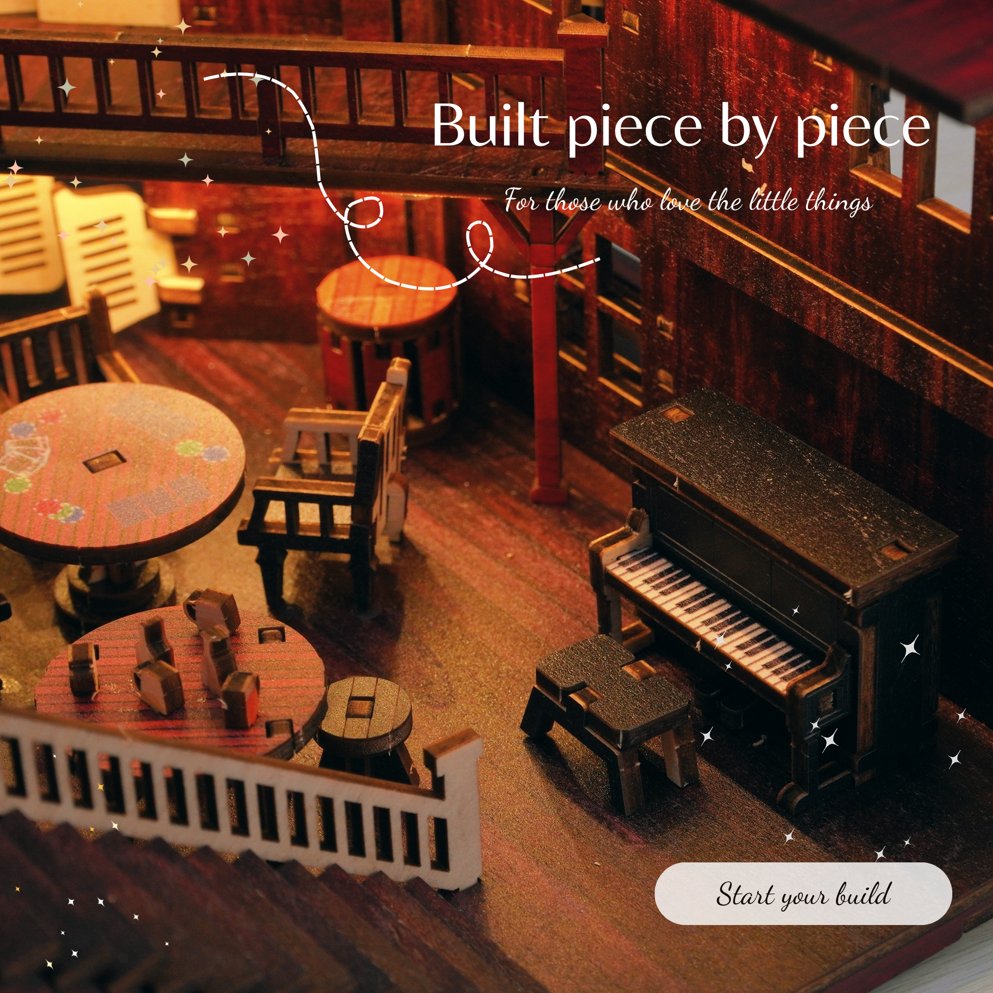 Halom Western Town Saloon DIY Book Nook Kit