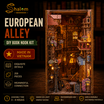 Halom European Alley DIY Book Nook Kit