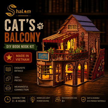 Halom Cat’s Balcony DIY Book Nook Kit