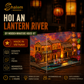Halom Hoi An Lantern River – DIY Wooden Miniature House Kit with LED Light