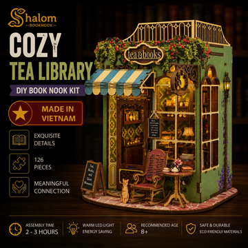 Halom Cozy Tea Library DIY Book Nook