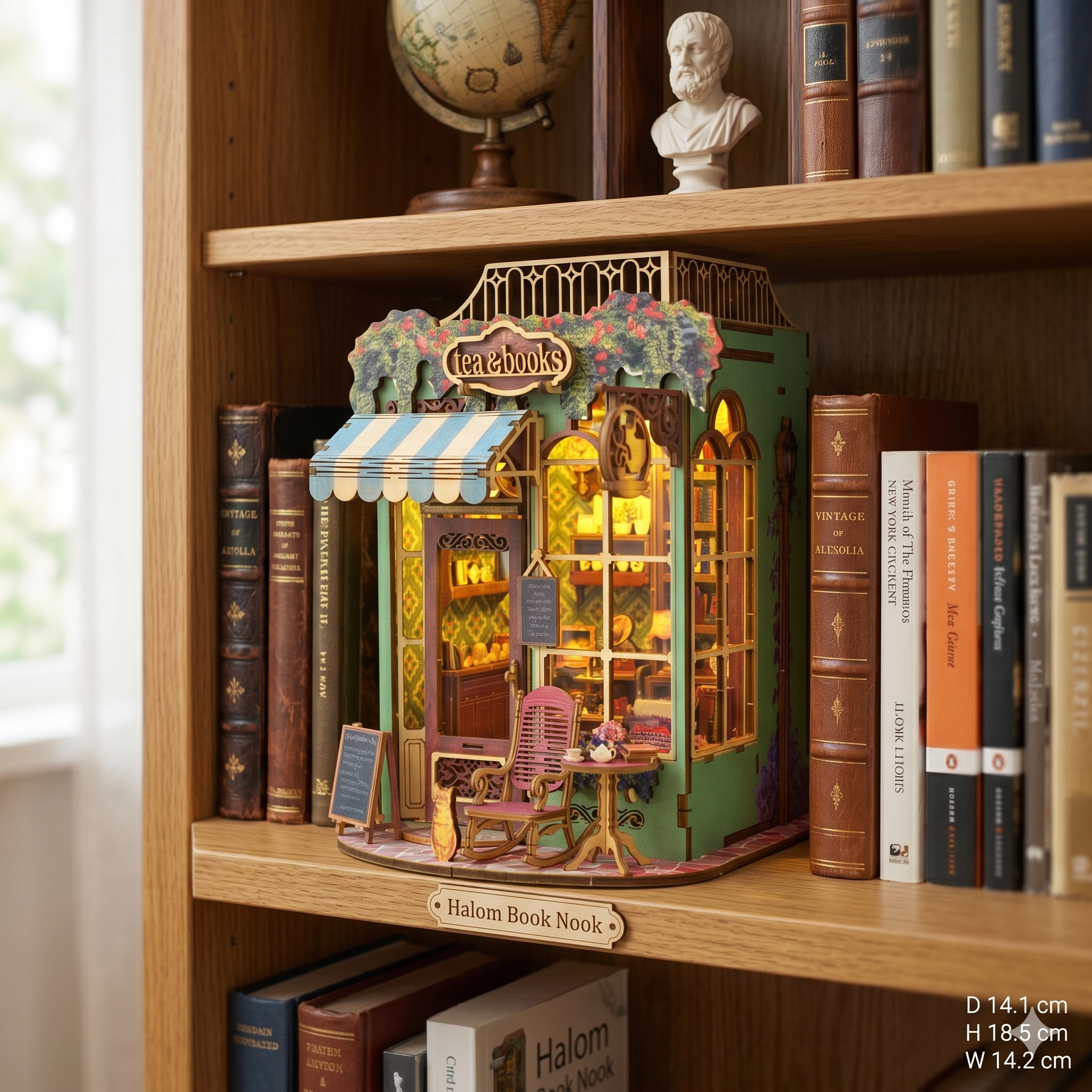 Halom Cozy Tea Library DIY Book Nook