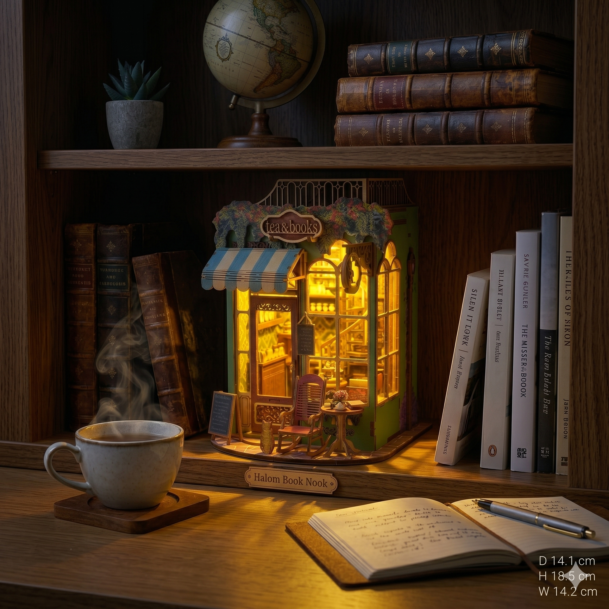 Halom Cozy Tea Library DIY Book Nook