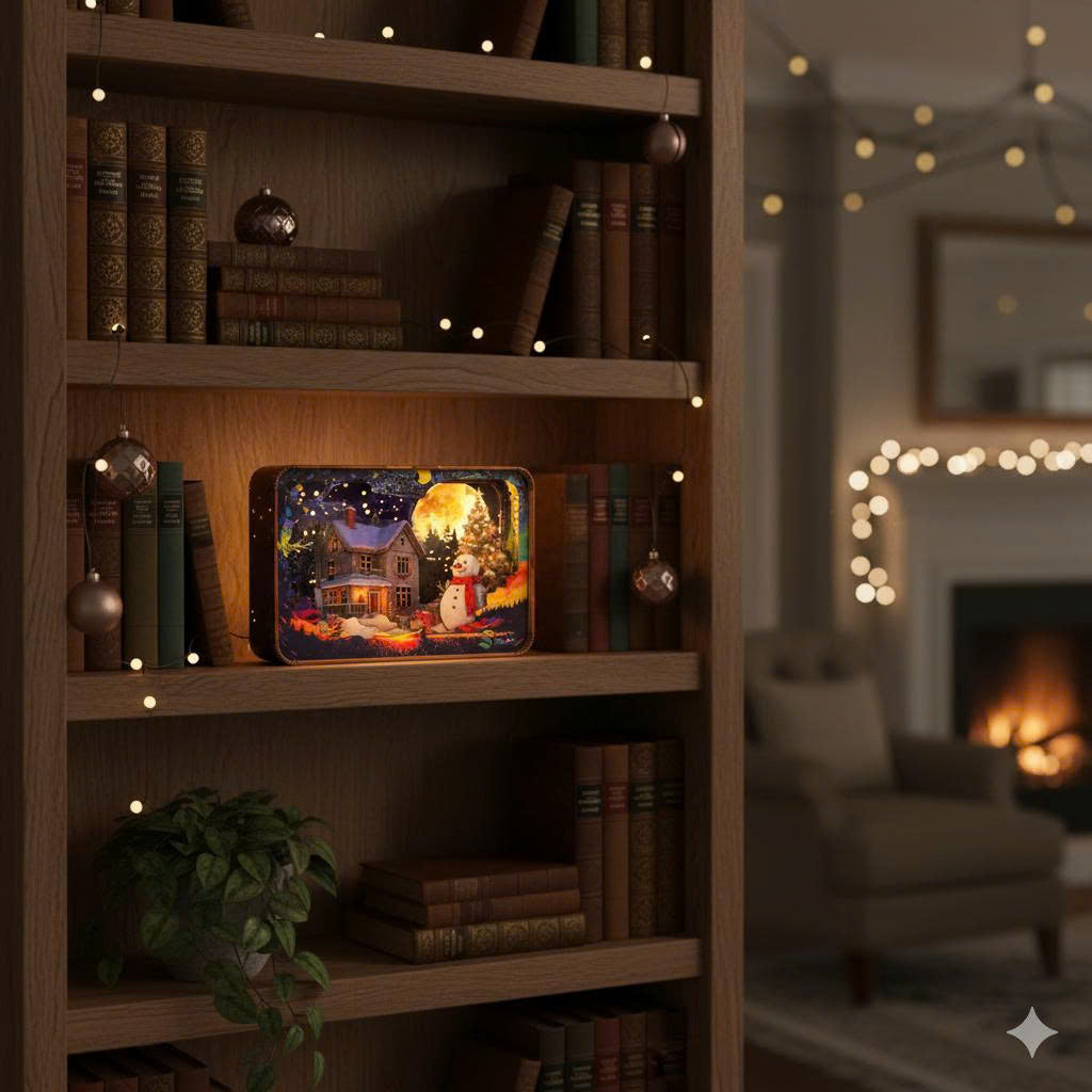 Halom Noelight Christmas DIY Night Light Book Nook Kit