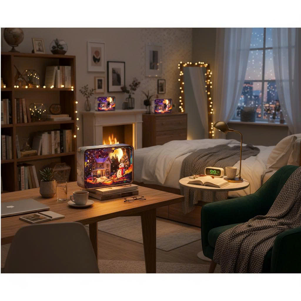 Halom Noelight Christmas DIY Night Light Book Nook Kit