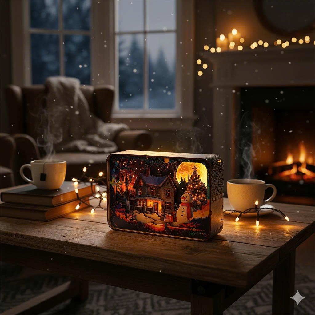 Halom Noelight Christmas DIY Night Light Book Nook Kit