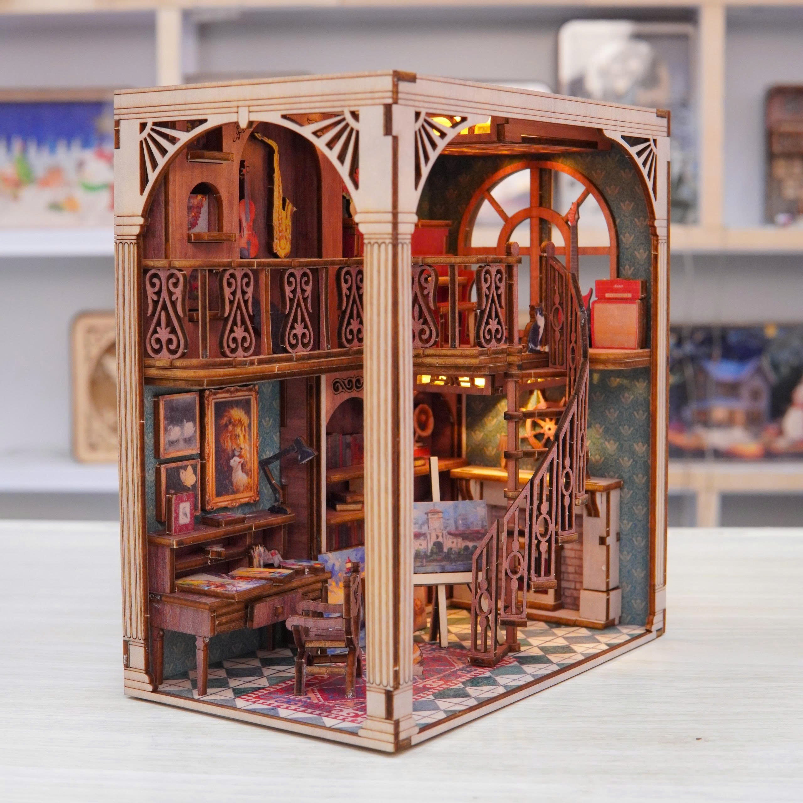 Halom Artist’s Loft DIY Book Nook Kit