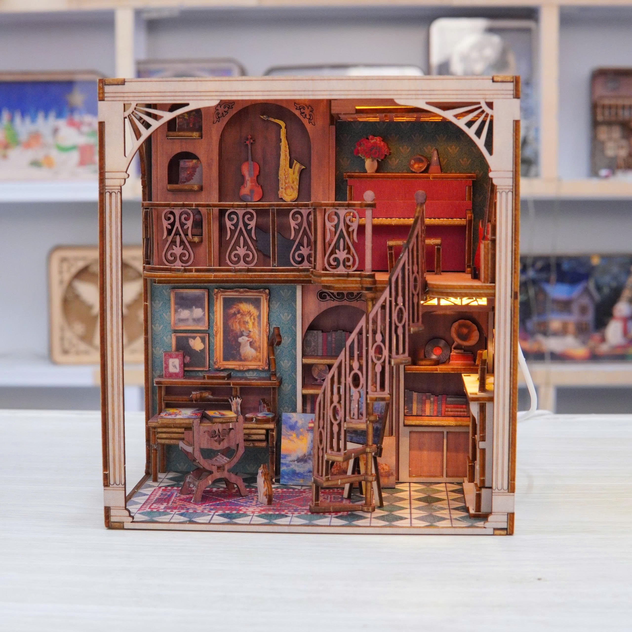 Halom Artist’s Loft DIY Book Nook Kit