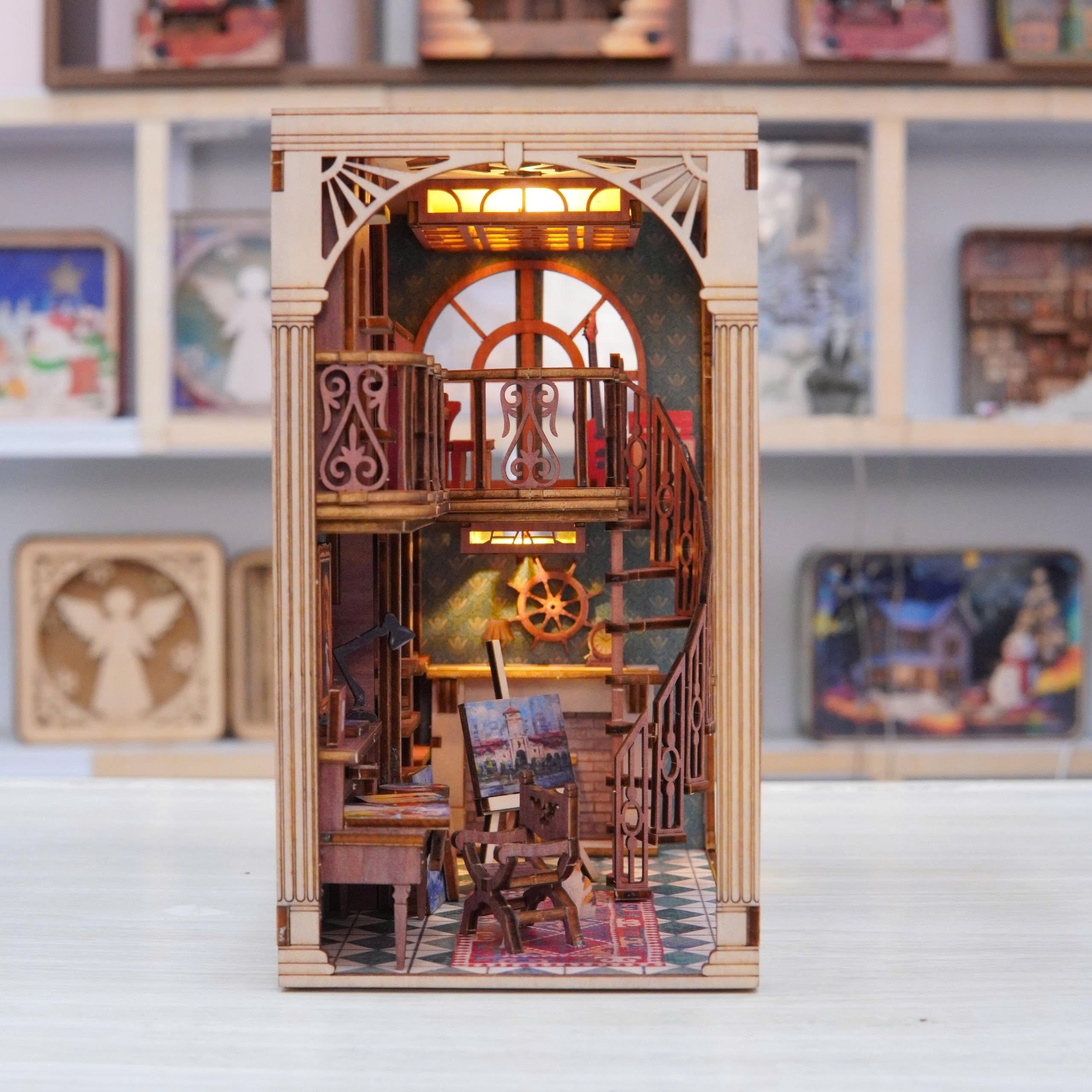 Halom Artist’s Loft DIY Book Nook Kit