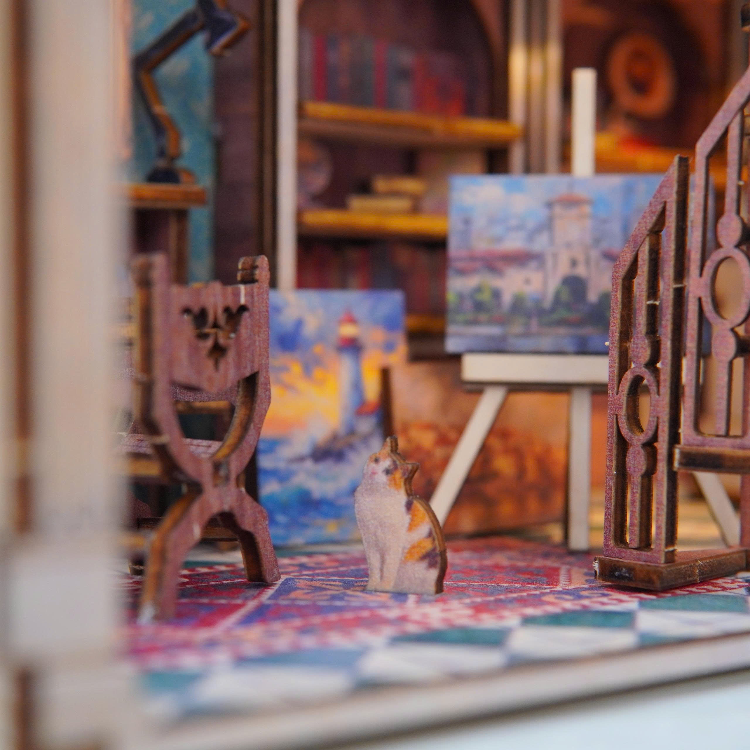 Halom Artist’s Loft DIY Book Nook Kit