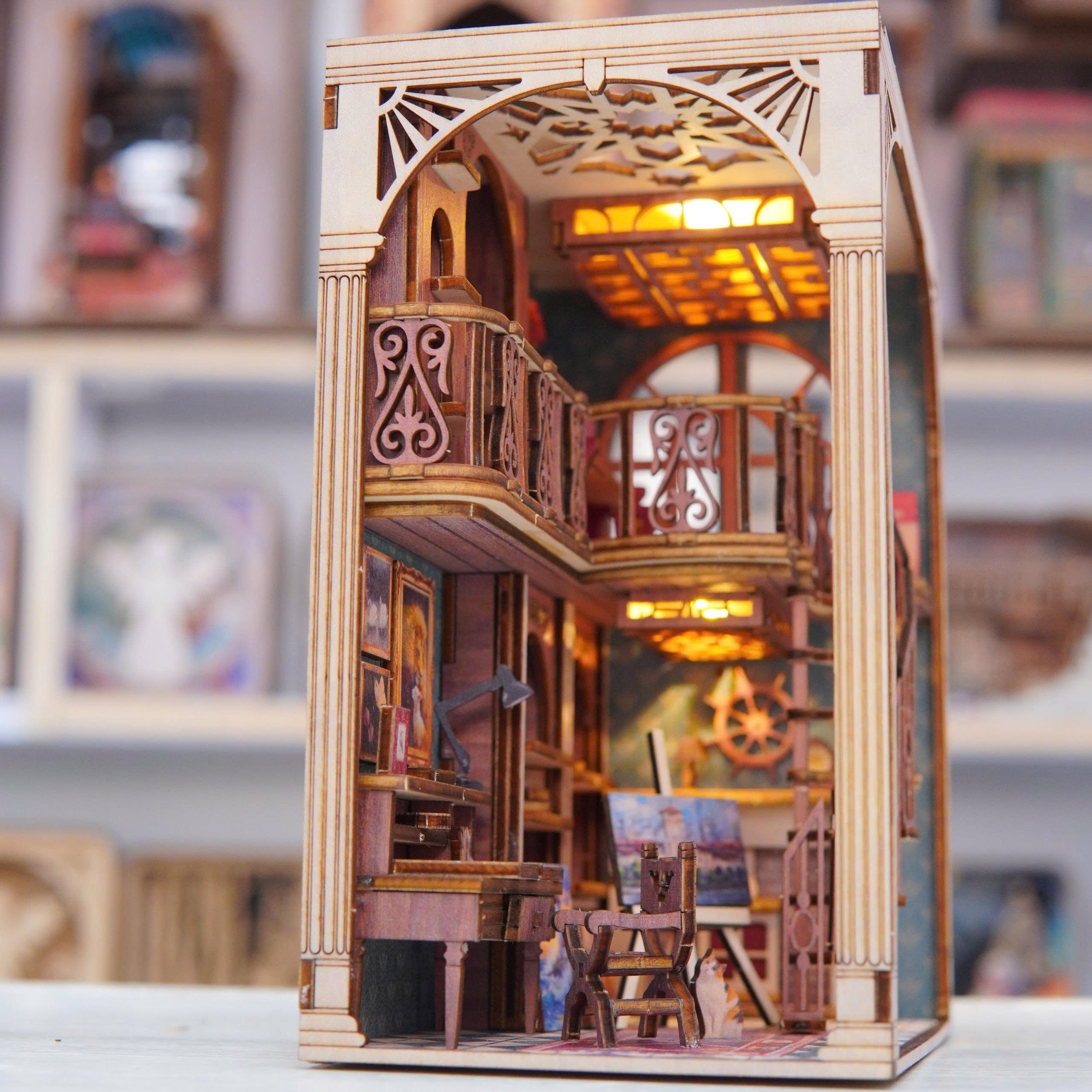 Halom Artist’s Loft DIY Book Nook Kit