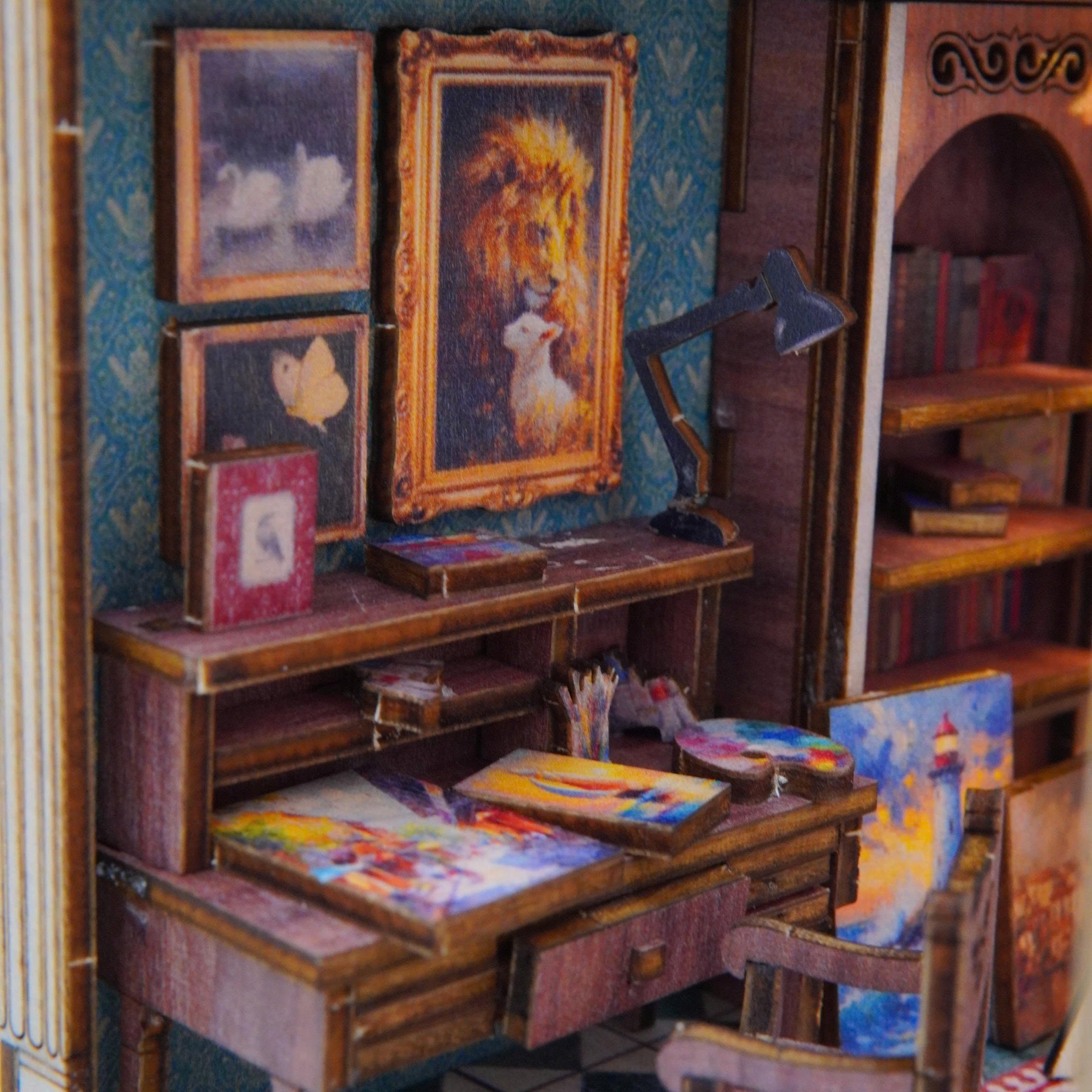 Halom Artist’s Loft DIY Book Nook Kit