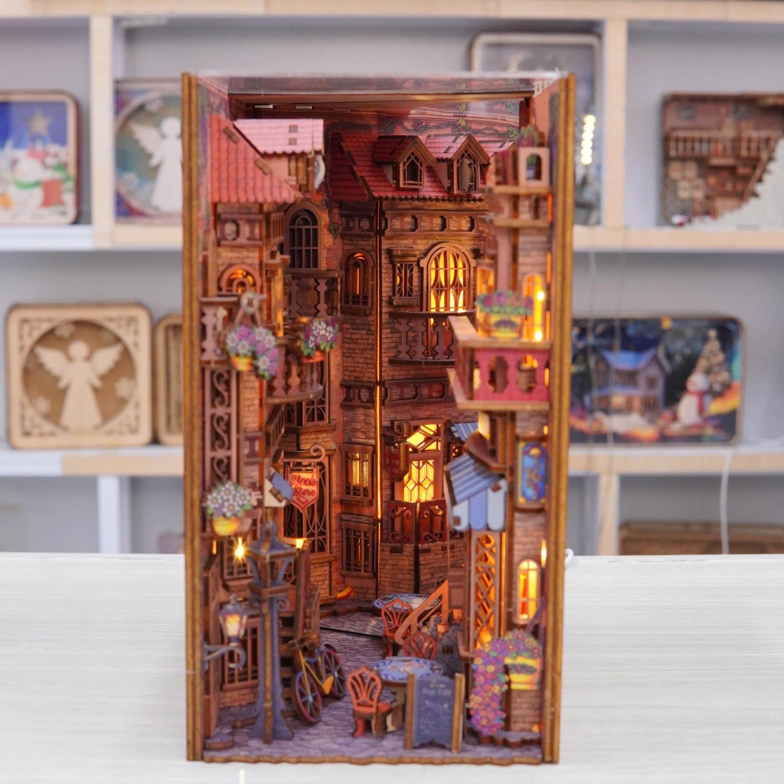 Halom European Alley DIY Book Nook Kit