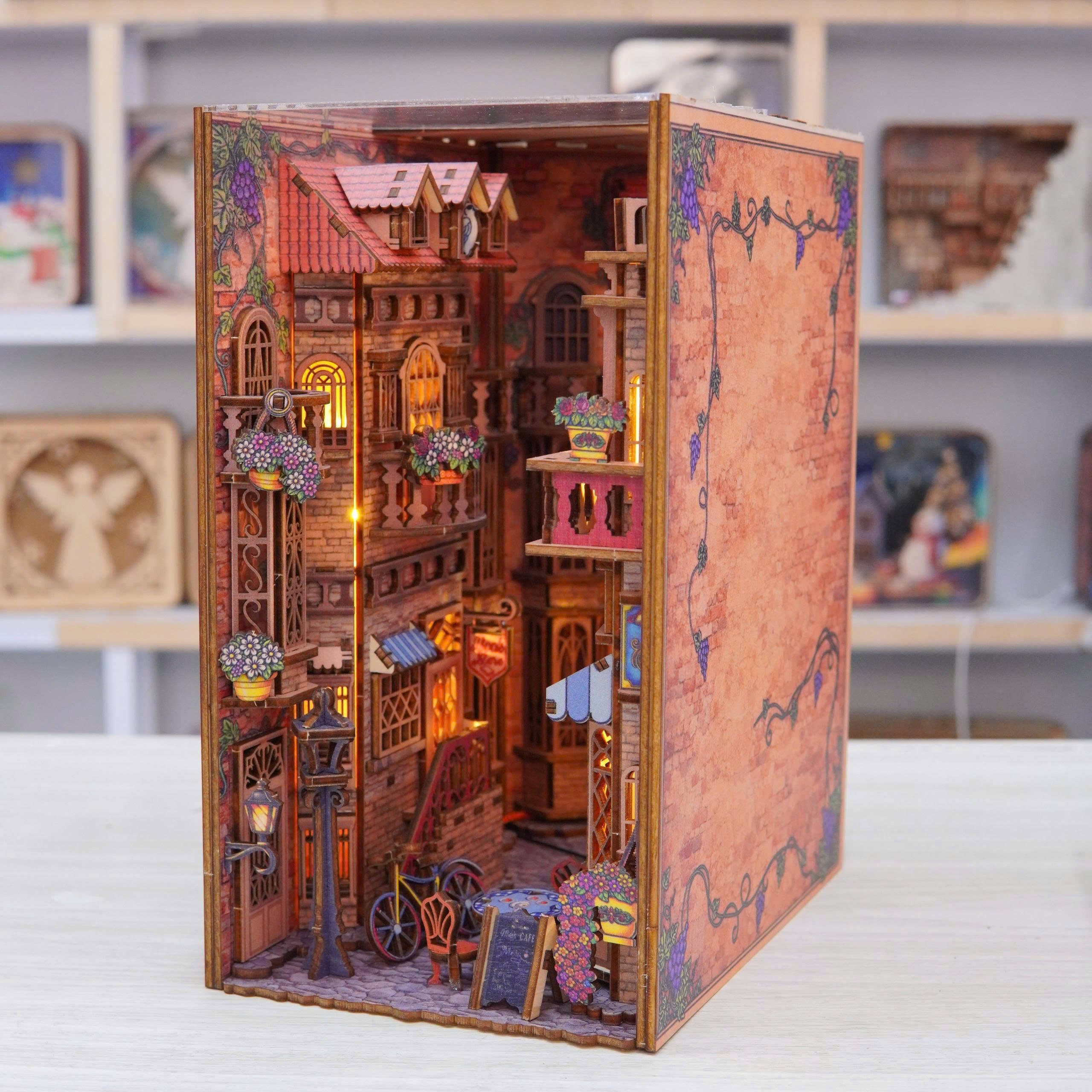 Halom European Alley DIY Book Nook Kit