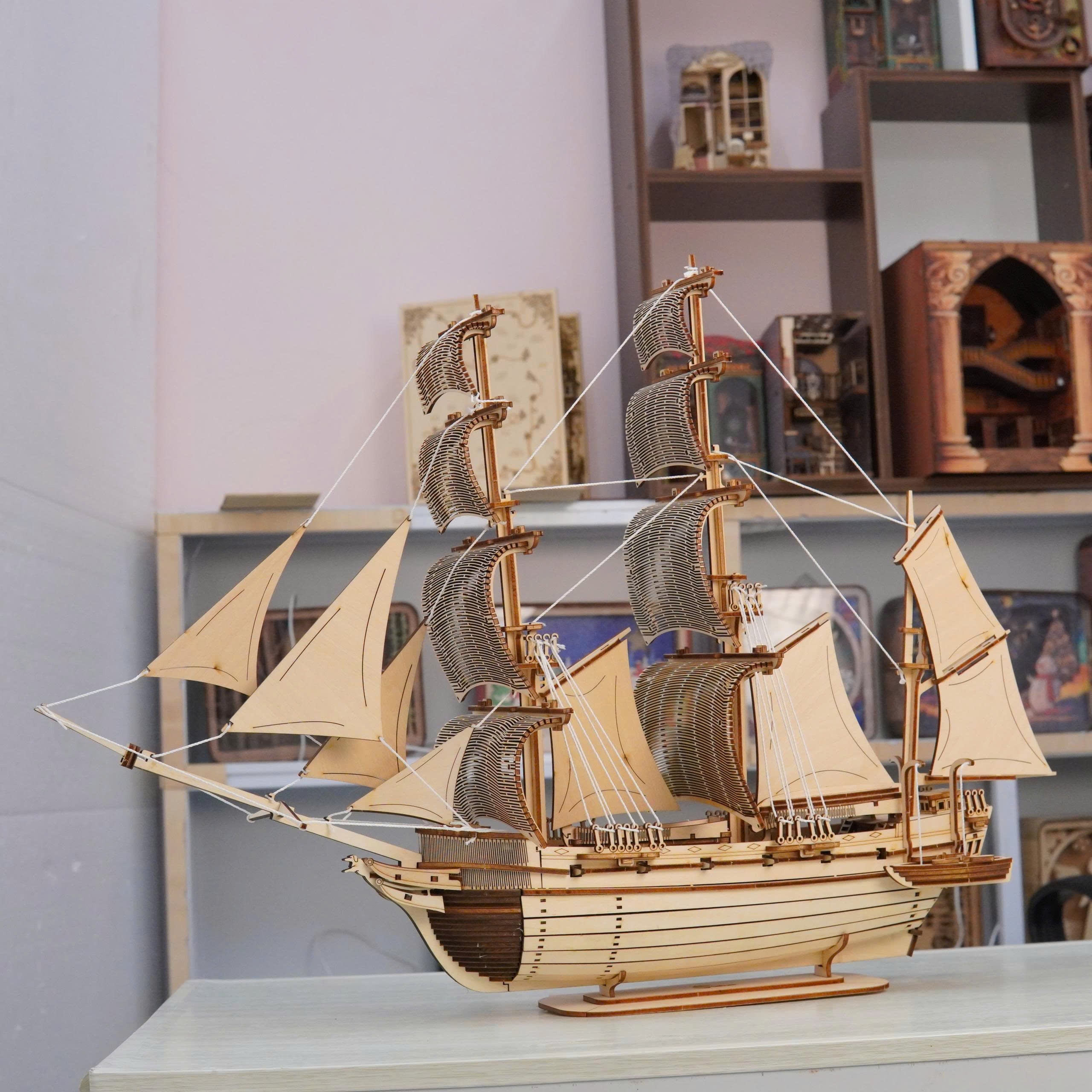 Halom Mariner Sailing Ship DIY Wooden Model Kit