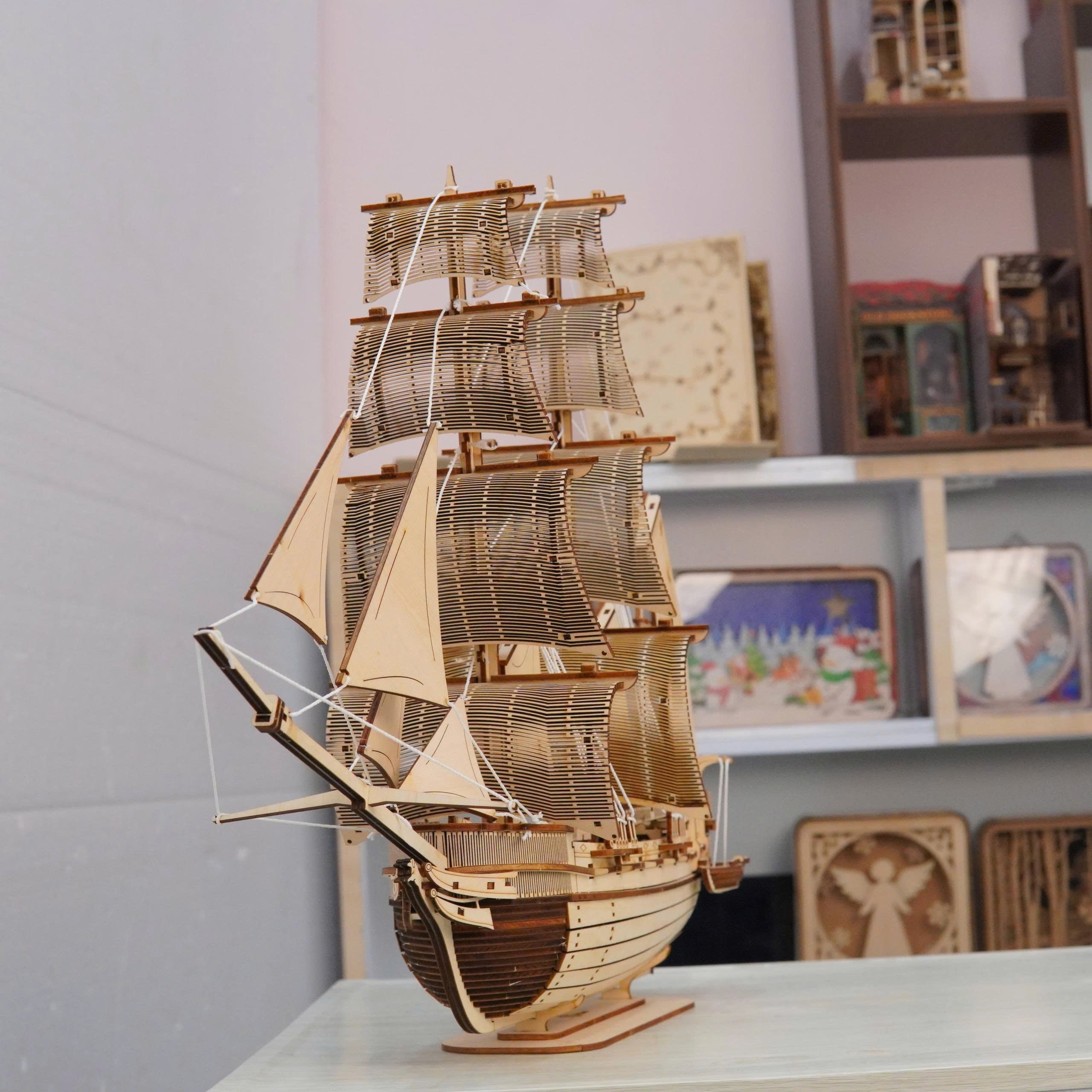 Halom Mariner Sailing Ship DIY Wooden Model Kit