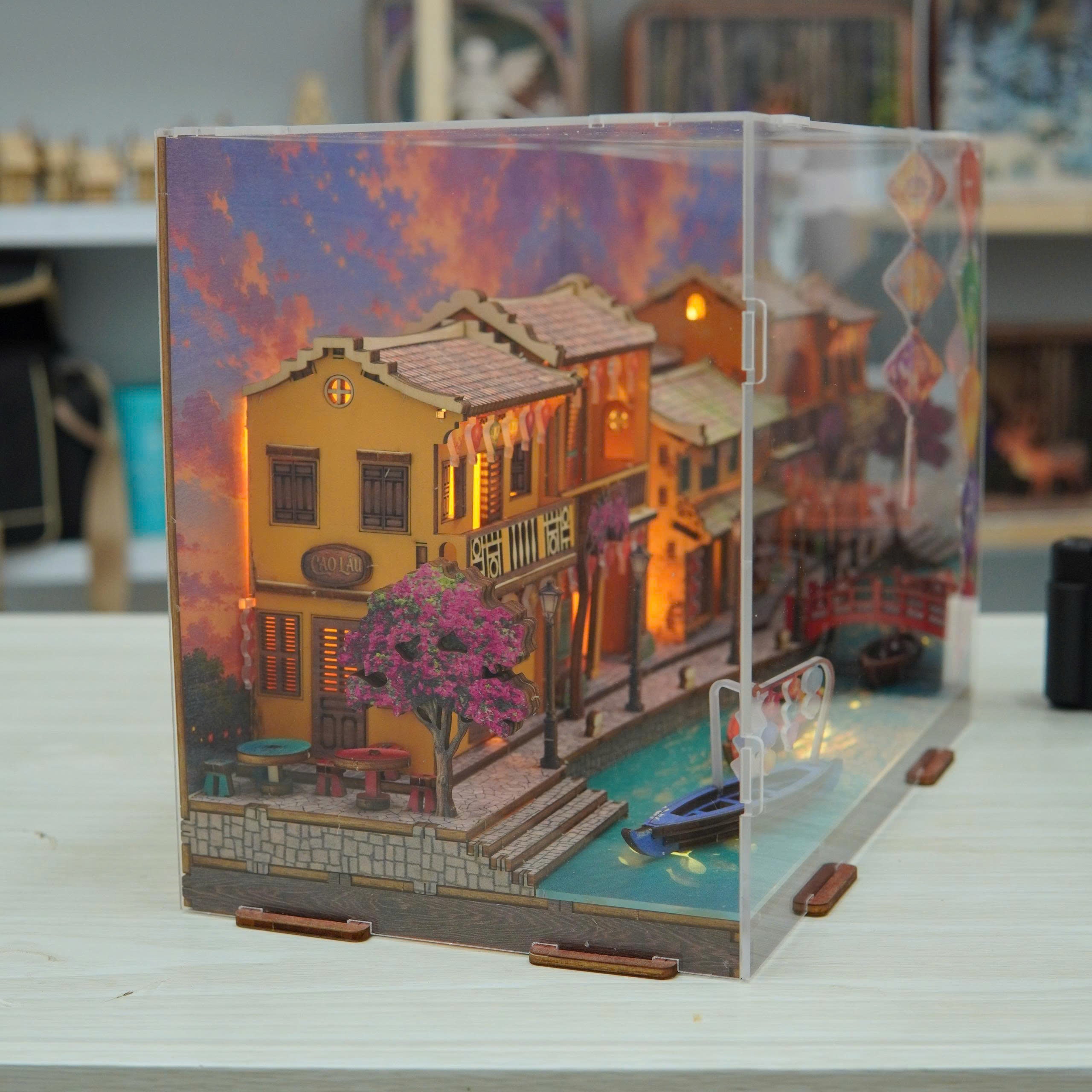 Halom Hoi An Lantern River – DIY Wooden Miniature House Kit with LED Light