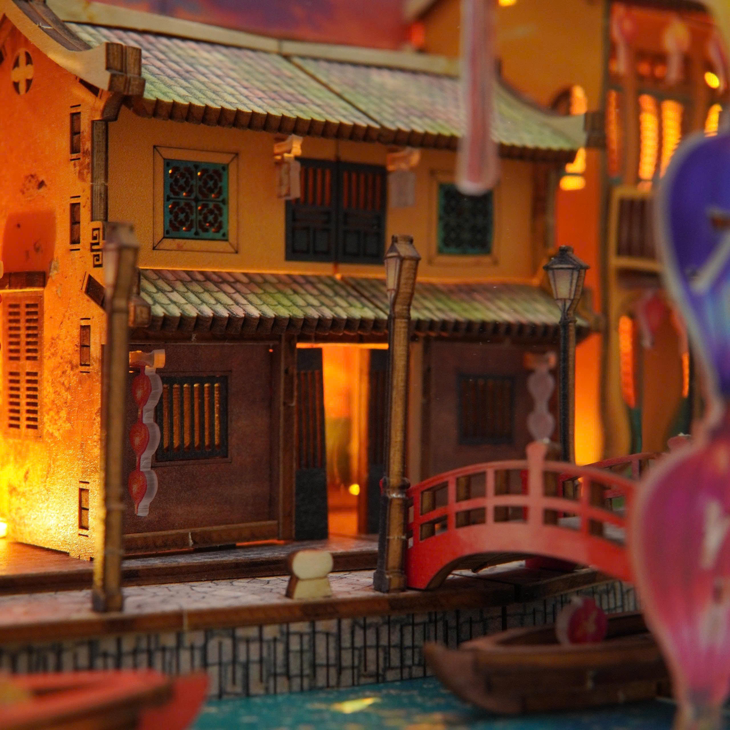 Halom Hoi An Lantern River – DIY Wooden Miniature House Kit with LED Light